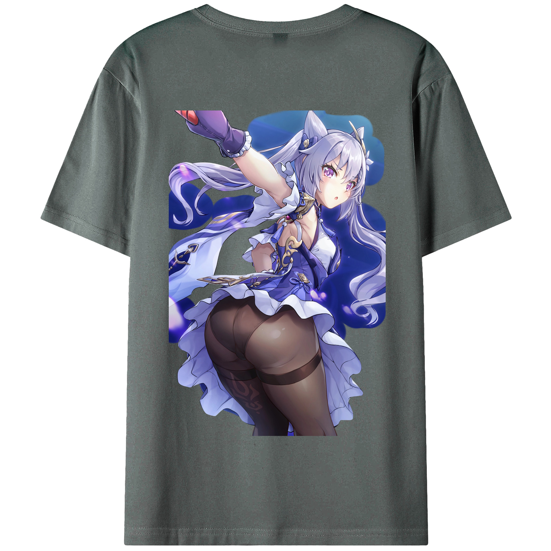 げんし神 刻晴 こくせい genshin Kokusei 綿100％半袖Tシャツ（背面プリント）